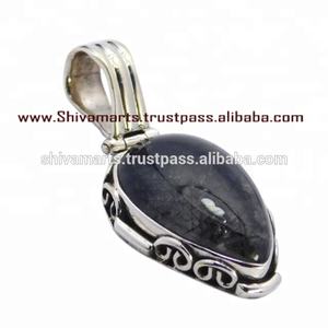 จี้รูปหัวใจประดับพลอยรูไทล์สีดำ ชุบทองวินเทจใหม่ เงินแท้ 925 เครื่องประดับชั้นดี จี้และชาร์ม - Product Image 2