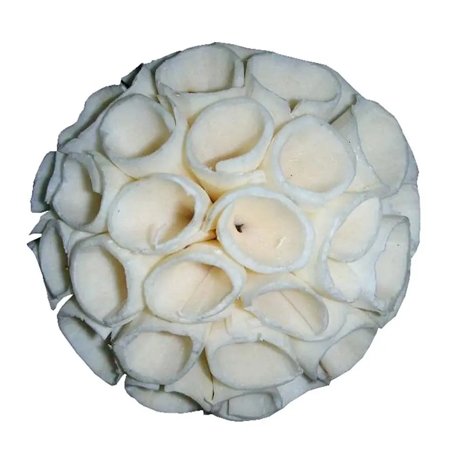 Flores de papel de madera blanca de 8 cm al por mayor para manualidades, bodas, bolas de madera de Sola hechas a mano para decoración del hogar