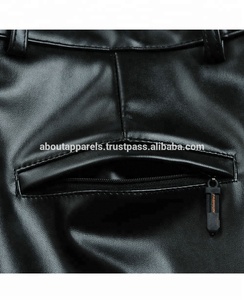 กางเกงหนังแกะแท้สำหรับผู้ชายกางเกงฮาเร็มแบบฮิปฮอปทรงหลวมจำนวนมากกันน้ำเป็นมิตรกับสิ่งแวดล้อม - Product Image 4