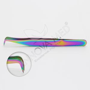 Pinzas para pestañas de bota delgada, ángulo de 90 grados para aplicación profesional de pestañas, pinzas para pestañas de volumen experto, ecológicas - Product Image 4