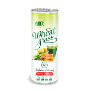 Original 250ml Can Wheatgrass Juice Drink Sugar-Free Puree With Honey & <b>Lime</b> Flavor Box Packaging - Product Image 1