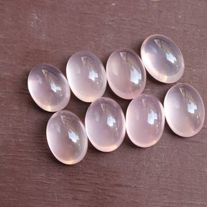 10mm 12mm Piedra de cuarzo rosa natural Calibrado suave Fabricante de cabujón ovalado Tienda en línea Precio al por mayor Liquidación Ofertas Comprar - Product Image 1