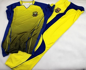 Maillot de raquette professionnel jaune et vert, uniforme de sport personnalisé, 100% polyester - Product Image 1