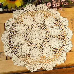 Cheap Customised 100% Natural Cotton Cord Crochet Place Mats