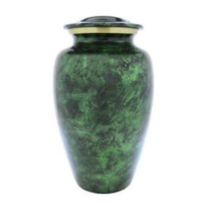 Patrón abstracto verde Memorial Metal Latón/Aluminio Adultos Cenizas funerarias humanas Urnas de cremación Estilo Americano/europeo - Product Image 1