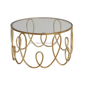 Table basse en métal et verre - Product Image 1