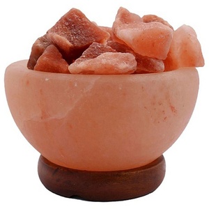 ชามเกลือคริสตัลสีชมพูหิมาลัยทรงโค้งกระดุมอัตโนมัติสลักลายดอกไม้ฮวงจุ้ยเป็นมิตรกับสิ่งแวดล้อม - Product Image 3