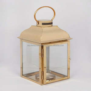 High Quality Handmade Shiny Gold Plated Metal Lantern Modern Stainless Steel Design Candles Home Decoration <b>Easter</b> <b>Gift</b> <b>Box</b> - Product Image 1