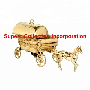 Cheval Chariot Plat de Friction En Laiton - Product Image 1