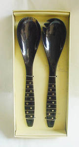 Ensemble de couverts à salade en céramique écologique avec certification CIQ Accessoires de cuisine durables et élégants - Product Image 3