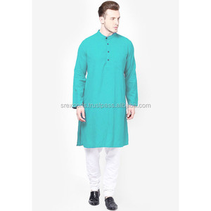 Indian Handmade Cotton <b>Men's</b> Kurta Loose Fit Long <b>Shirt</b> Casual <b>Party</b> Wear Kurta Design Top - Product Image 1
