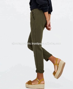 Pantalones bombachos de cintura alta para hombre de estilo atlético, pantalones de chándal y joggers de algodón/poliéster transpirables con cremallera lateral, logotipo personalizable - Product Image 6