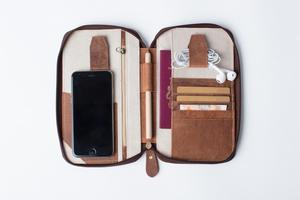 Portefeuille organisateur de voyage personnalisé, grand format, inde, vente en gros, - Product Image 3