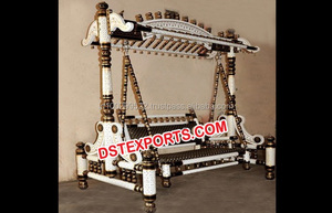 Indian Wedding Wooden Carved Jhula Wedding Golden <b>Swing</b> Indian Wedding <b>Swings</b> USA - Product Image 4