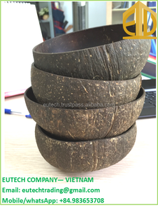 Ensemble de vaisselle en coquille de noix de coco de style vintage, écologique, poli, 100% biologique, prix avantageux, Vietnam - Product Image 5