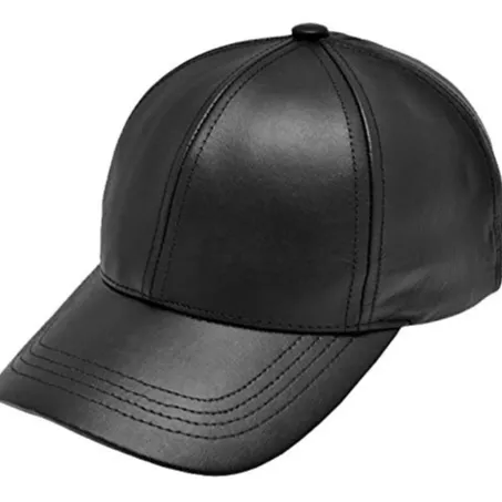 Sonbahar kış açık spor şapka için Unisex ayarlanabilir erkekler hakiki inek derisi deri beyzbol şapkası