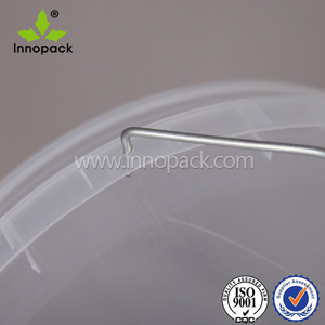 Cubo de plástico transparente para almacenamiento de encurtidos impreso por transferencia de calor con logotipo personalizado, asas de plástico metálico PP de grado alimenticio, almacenamiento de alimentos con pintura de 4L - Product Image 5