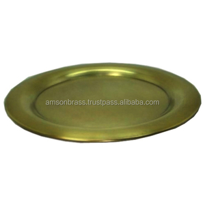 Precio al por mayor, nuevo plato para servir, última bandeja para servir, placas de cargador en relieve para Platos y platos de vajilla de Metal para bodas - Product Image 6