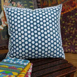 Polka Dot Decorative Indigo Pillow Cover Comfort and Style Throw Pillow Collection