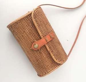 Offre Spéciale nouveau indonésien Bal rotin paille fourre-tout sac de plage à la main écologique deux chaînes perles fleurs décontracté boutique utilisation - Product Image 3