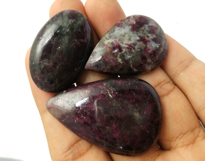 Cabochon de pierres précieuses en vrac de quartz de tourmaline naturelle-PLGS-859 Nanplanetsilver (1) identique à la forme de mélange d'image - Product Image 2