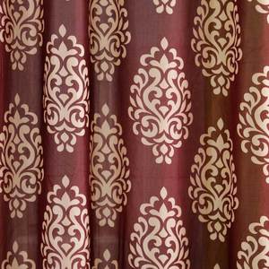 Puerta colgante Floral puerta cortinas impreso rojo y Beige de algodón diseño cortinas - Product Image 1