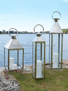 Lanterne rétro en acier inoxydable, luminaire décoratif, Vintage, en métal ou argent, décoration pour la maison, fête de mariage - Product Image 2