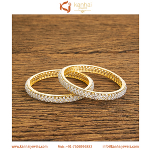 2 bracelets classiques plaqués 2 tons, bijoux en gros, 59516 blanc, vente en gros - Product Image 2