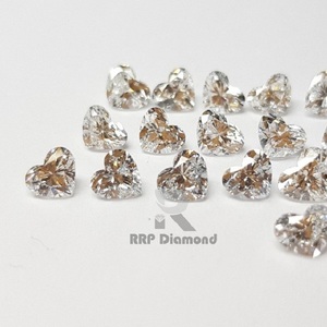 HPHT D E F Color 0.50 to 0.59 Carat I Purity Loose White Polished CVD Fancy Heart Diamonds with IGI Certificate - Product Image 2