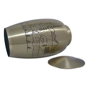 Urna Funeraria Estilo Americano Lotus de Brassworld India, Artículos Funerarios Premium - Product Image 5