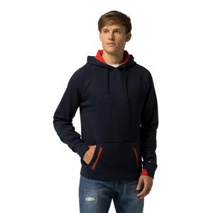 Sudadera con capucha para hombre y mujer, de algodón orgánico de gran tamaño, top corto con cremallera completa, bordado, liso, negro - Product Image 1