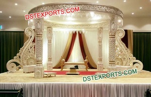 Imperial Wedding Golden Fiber Mandapam Modern Designed Wedding Mandap Trending Indian Customized Wedding Mandap Pillar Set USA - Product Image 6