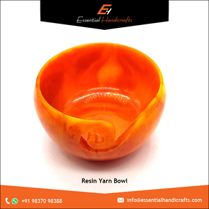 Portable 6x3.50 pouces fabriqué à la main écologique résine fil bol classique luxe organisateur Crochet tricot couture laine stockage - Product Image 6