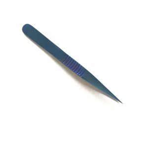 Pince à cils droite Plasma Blue, idéale pour la séparation des cils, pince à extensions de cils durable avec logo - Product Image 4
