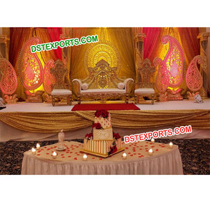 Decoración de escenario de boda, escenario de Paisley, pilar de cristal, montaje de escenario de boda, con Panel de decoración - Product Image 1