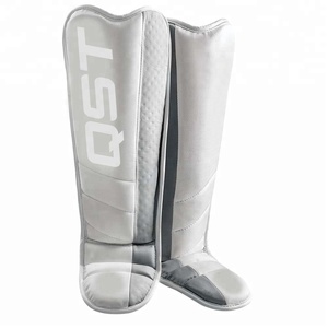 Customizable <b>Genuine</b> Leather Shin & Instep Guard for Kick Boxing & Muay Thai Training Features Special Design with Logo - Product Image 2
