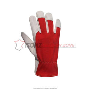 Guantes de Trabajo ISONZ Leather Zone Blancos de Piel de Cabra Suave, Anti-Impacto, 2 Mil de Grosor, Resistentes al Calor, con Refuerzo de Spandex en 4 Direcciones en el Dorso - Product Image 5