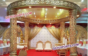 Mandap Indio para Bodas, Diseño Moderno, Totalmente de Fibra, Seis Pilares, Mandap Indio para Bodas, Conjunto de Decoración Duradero, Londres, Reino Unido - Product Image 4