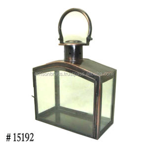 Linterna de vela colgante portátil de hierro, Mini linternas decorativas de Metal negro Vintage, portavelas hecho a mano coleccionable indio - Product Image 2