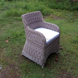 Chaises de salle à manger en rotin gris, matière première - Product Image 3