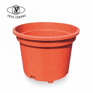 Pots de fleurs en plastique PP de style européen marron jardinière de jardin intérieure et extérieure décorative toutes saisons - Product Image 2