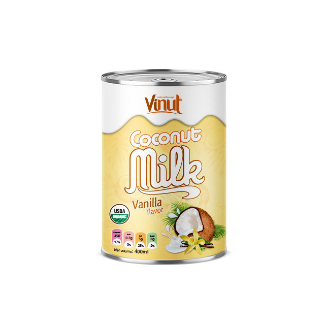 400 мл USDA органическое кокосовое молоко с ванильным вкусом