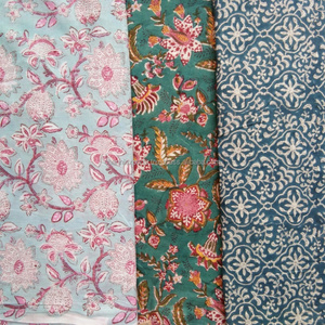 Beautiful Organic Cotton Ethical Hand Block Printed Fabric for Multipurpose Use for Garment, Home Textiles & Bags, Fabrics - Product Image 1