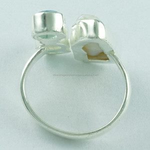 925ประดับเพชรหลายเม็ดทำด้วยมือเงินสเตอร์ลิงปรับขนาดได้ตรง - Product Image 4