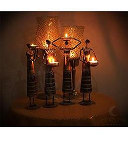 Bộ 4 Búp Bê Phụ Nữ Bộ Lạc Nhạc Sĩ Sắt Thủ Công Paheli Bộ Đồ Thủ Công Mỹ Nghệ Làm Bằng Tay Truyền Thống Độc Đáo Bằng Sắt Cổ Rajasthani - Product Image 5