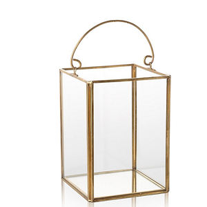 Bougeoirs en verre transparent avec compte miroir, 3 pièces - Product Image 1