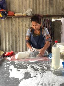 ขนสัตว์นิวซีแลนด์รู้สึกว่าผู้หญิงฝีมือช่างจากเนปาล FY-CC-019ถ้ำแมวรูปกระต่ายอบอุ่นและสบายเตียงสัตว์เลี้ยงเป็นมิตรกับสิ่งแวดล้อม - Product Image 4