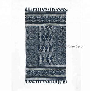 Tapis de maison traditionnelle en coton pour enfants, fait à la main, indien, pour le pique-nique, Yoga en plein air - Product Image 3