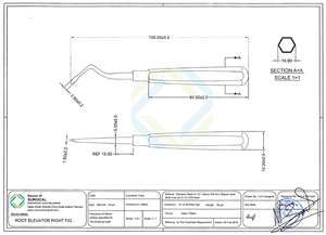 Élévateur de racines dentaire manuel Base d'instrument chirurgical en acier inoxydable Ensemble d'élévateurs de racines dentaires manuels Acier inoxydable Oral - Product Image 3