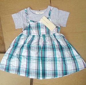 Vestido estampado para niña bebé, ropa de vestir de marca, calidad de exportación, 100%, cancelar/sobrante/stock, temporada primavera, 100%